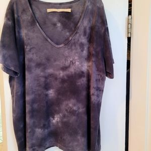Raquel Allegra tie dye v neck to shirt /black camo